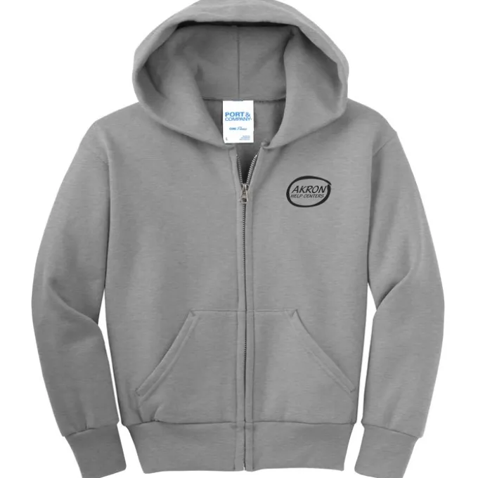 Fashion Full-Zip Hooded Sweatshirt – Youth – Screen