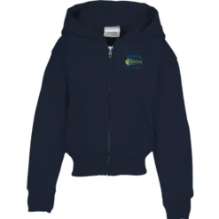 Fashion Full-Zip Hooded Sweatshirt – Youth – Embroidered