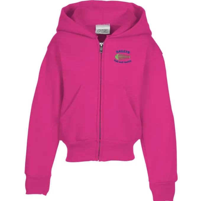 Fashion Full-Zip Hooded Sweatshirt – Youth – Embroidered