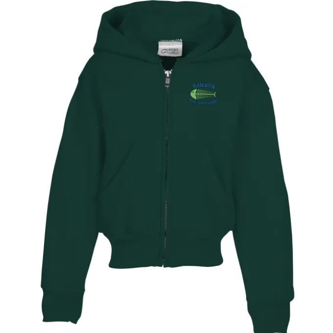 Fashion Full-Zip Hooded Sweatshirt – Youth – Embroidered