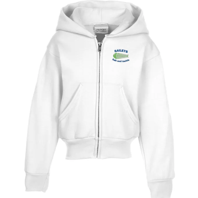 Fashion Full-Zip Hooded Sweatshirt – Youth – Embroidered