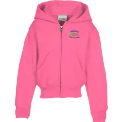 Fashion Full-Zip Hooded Sweatshirt – Youth – Embroidered