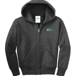 Fashion Full-Zip Hooded Sweatshirt – Youth – Embroidered