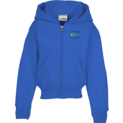 Fashion Full-Zip Hooded Sweatshirt – Youth – Embroidered