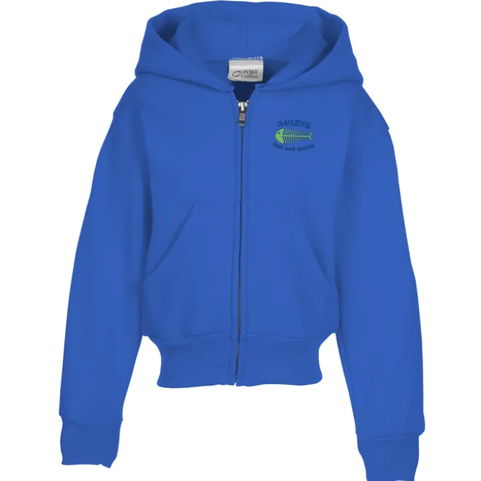 Fashion Full-Zip Hooded Sweatshirt – Youth – Embroidered