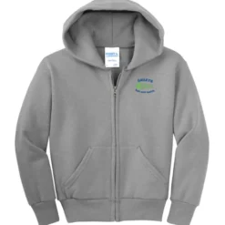 Fashion Full-Zip Hooded Sweatshirt – Youth – Embroidered