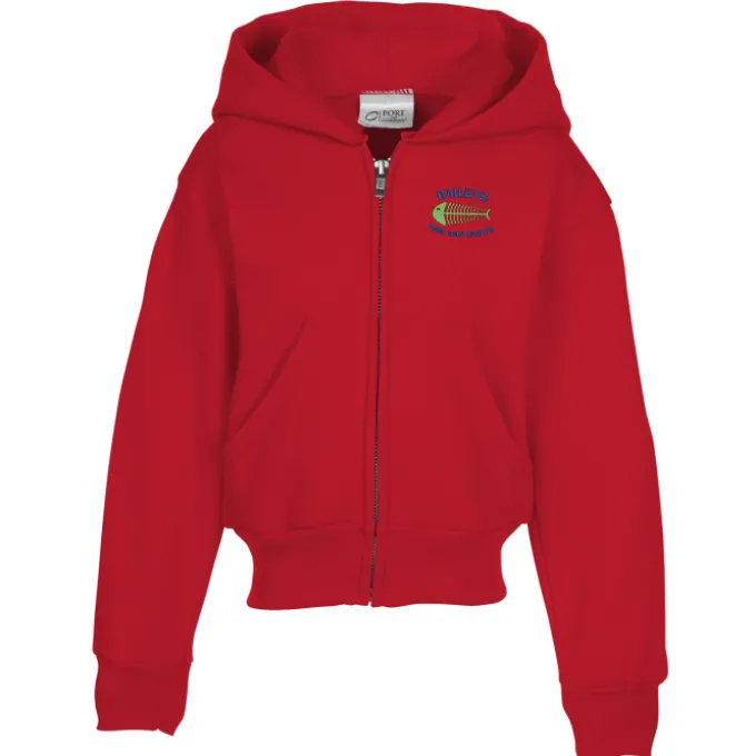 Fashion Full-Zip Hooded Sweatshirt – Youth – Embroidered