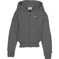 Fashion Full-Zip Hooded Sweatshirt – Youth – Embroidered