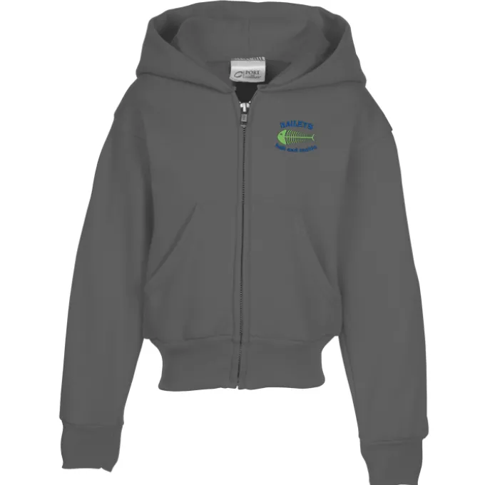 Fashion Full-Zip Hooded Sweatshirt – Youth – Embroidered