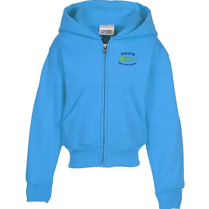 Fashion Full-Zip Hooded Sweatshirt – Youth – Embroidered