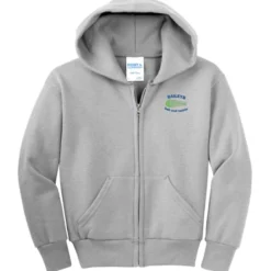 Fashion Full-Zip Hooded Sweatshirt – Youth – Embroidered