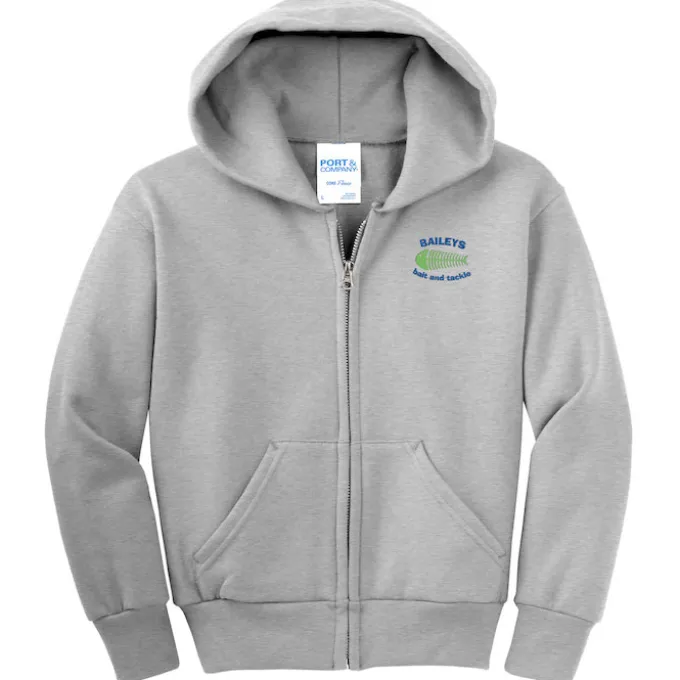 Fashion Full-Zip Hooded Sweatshirt – Youth – Embroidered