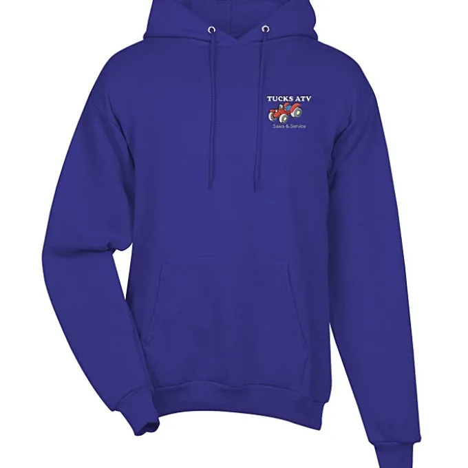 Fashion Pullover Hooded Sweatshirt - Men's - Embroidered