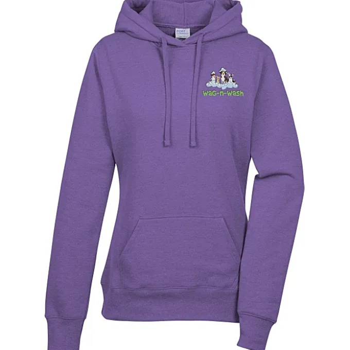 Fashion Pullover Hooded Sweatshirt - Ladies' - Embroidered