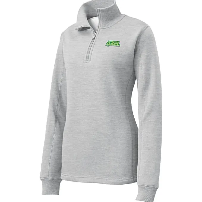 Feminine Fit 1/4-Zip Sweatshirt - Ladies' - Embroidered - 24 hr