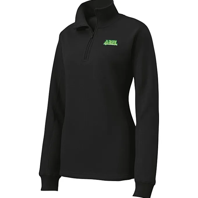 Feminine Fit 1/4-Zip Sweatshirt - Ladies' - Embroidered - 24 hr