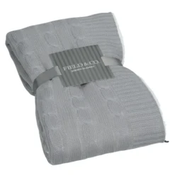 Field & Co. Cable Knit Sherpa Blanket
