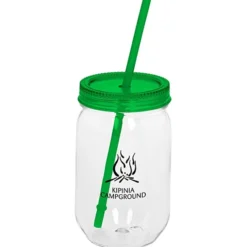 Fiesta Mason Jar with Straw - 22 oz.