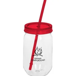 Fiesta Mason Jar with Straw - 22 oz.