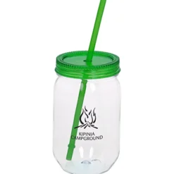 Fiesta Mason Jar with Straw - 22 oz.