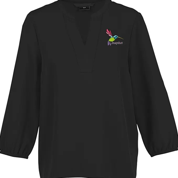 Fine Crepe 3/4-Sleeve Stretch Blouse - Ladies'