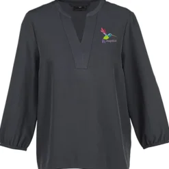 Fine Crepe 3/4-Sleeve Stretch Blouse - Ladies'