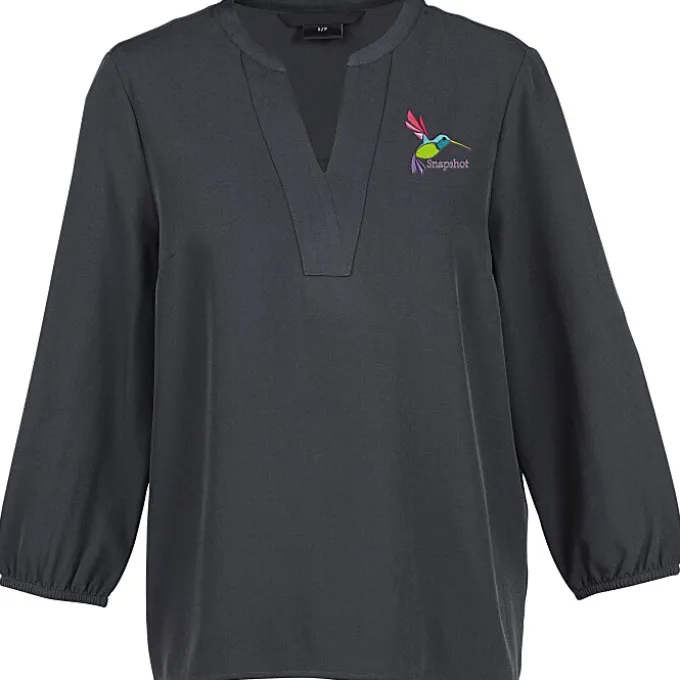 Fine Crepe 3/4-Sleeve Stretch Blouse - Ladies'