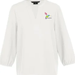 Fine Crepe 3/4-Sleeve Stretch Blouse - Ladies'