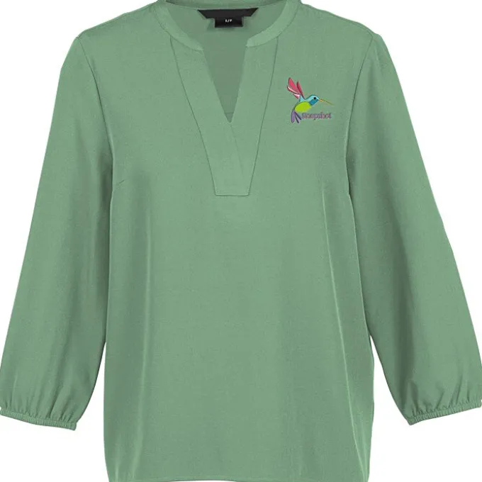 Fine Crepe 3/4-Sleeve Stretch Blouse - Ladies'