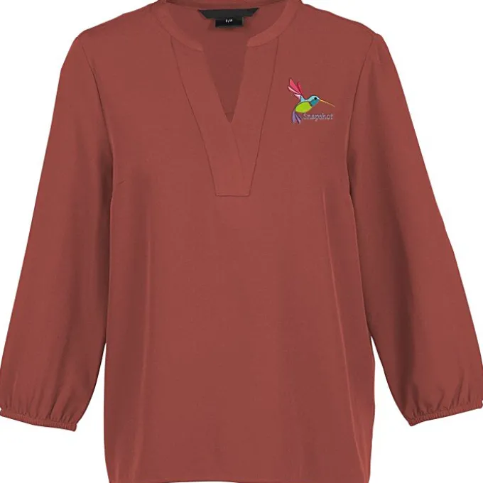 Fine Crepe 3/4-Sleeve Stretch Blouse - Ladies'