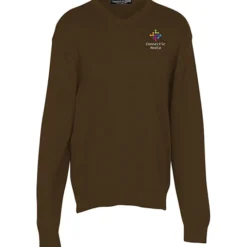 Fine Gauge Acrylic Blend V-Neck Sweater - Men's