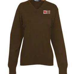 Fine Gauge Acrylic Blend V-Neck Sweater - Ladies'
