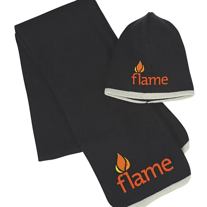 Fine Knit Scarf & Beanie Set