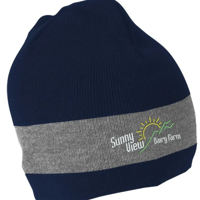 Fine Knit Single Stripe Beanie
