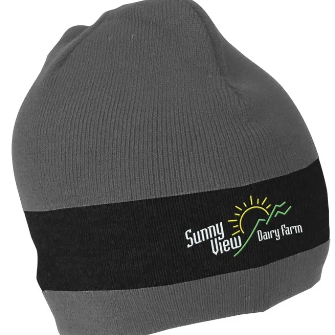 Fine Knit Single Stripe Beanie