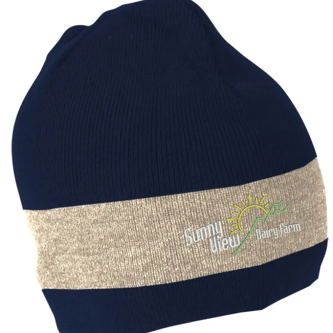 Fine Knit Single Stripe Beanie