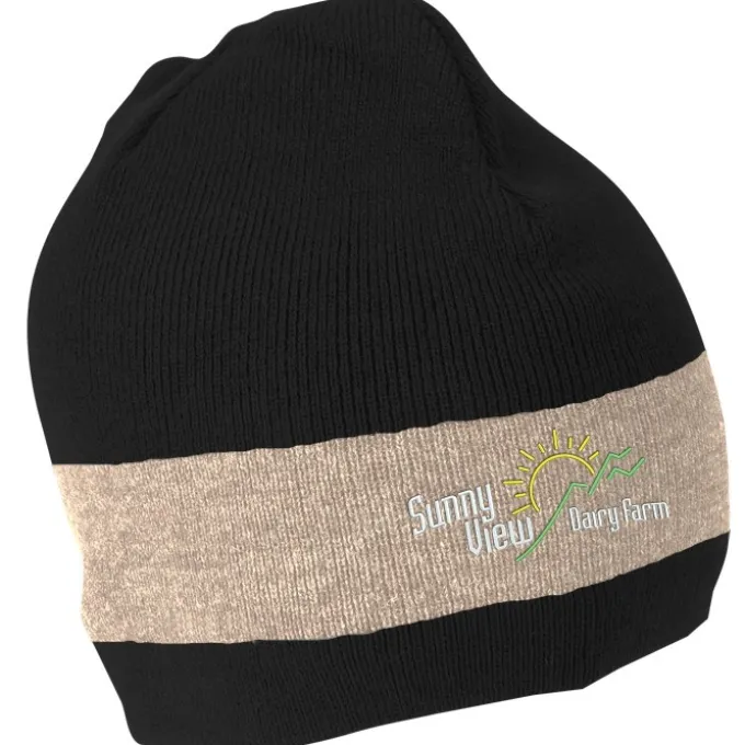 Fine Knit Single Stripe Beanie - 24 hr