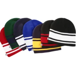 Fine Knit Three Stripe Beanie - 24 hr