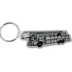 Fire Truck Soft Keychain - Opaque