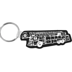 Fire Truck Soft Keychain - Opaque