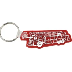 Fire Truck Soft Keychain - Opaque