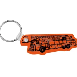 Fire Truck Soft Keychain - Translucent