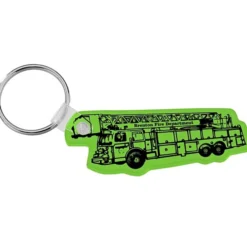 Fire Truck Soft Keychain - Translucent