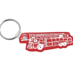 Fire Truck Soft Keychain - Translucent
