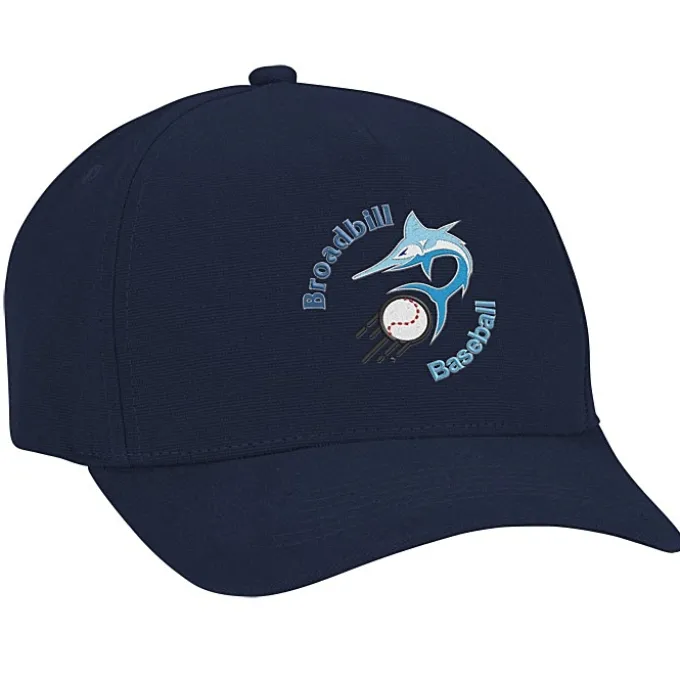 Five Panel Cap with Leatherette Backstrap - Embroidered