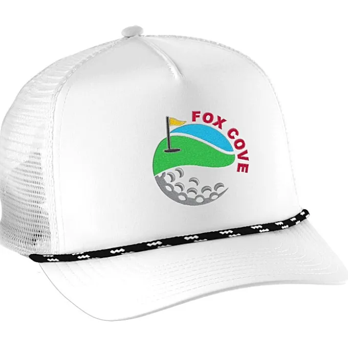 Five Panel Poly Mesh Back Rope Cap