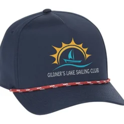 Five Panel Poly Rope Cap - Embroidered