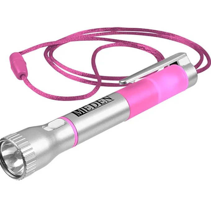 Flashlight with Pen and Lanyard