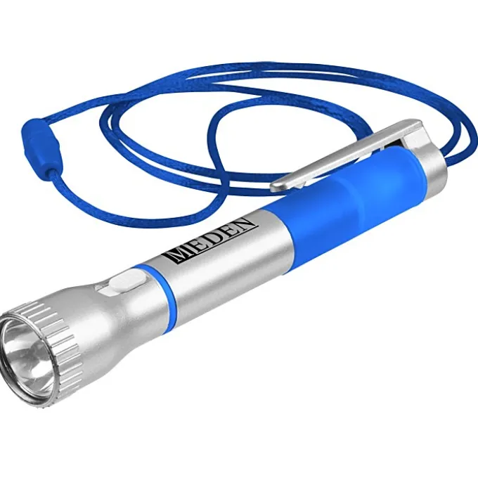 Flashlight with Pen and Lanyard