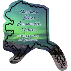 Flat Flexible Magnet - State - Alaska - 30 mil